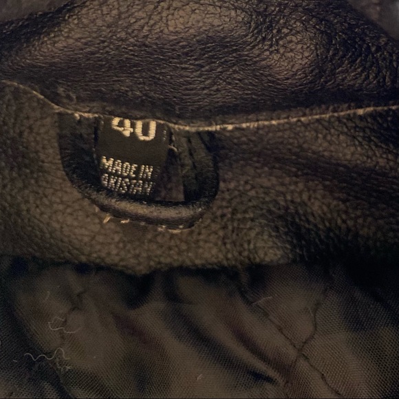 REAL LEATHER Brand men's leather biker motorcycle jacket size 40 - Picture 3 of 15